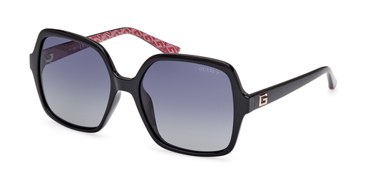 [GU/S/GUS7921-H/01D] Guess GU 7921-H - 01D Noir Brillant | Lunettes De Soleil Femme